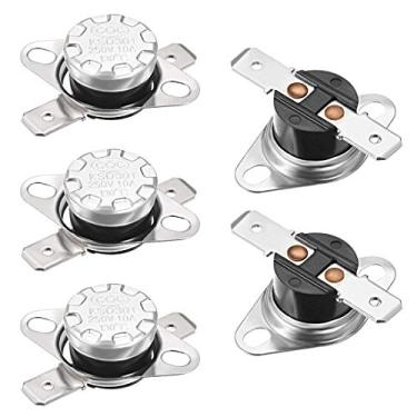 Imagem de Generic Termostato KSD301 130°C/130.0 °C 10A Normalmente Fechado N.C Ajuste Interruptor de Temperatura do Disco de Pressão para Microondas, Forno, Cafeteira, 5 peças, Material de Baquelite