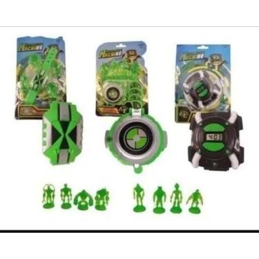 Imagem de Binquedo Infantil Kit 3 Relógios Ben10 Ominitrix Lançador Disco Luz E 