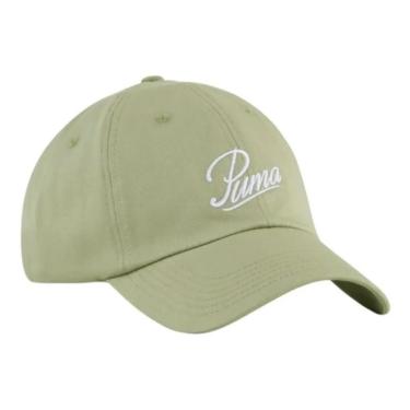 Imagem de Boné Puma Essentials Script Logo Dad Adulto Aba Curva Verde-Unissex