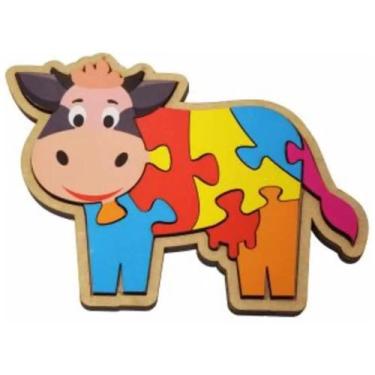 Imagem de Quebra cabeca vaca 8 peças - Brinque E Leia