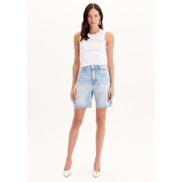Imagem de Bermuda Jeans Comfort Cintura Alta-Feminino