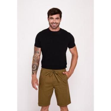 Imagem de Bermuda Masculina Elástico Lycra 7924 Marron Bege-Masculino