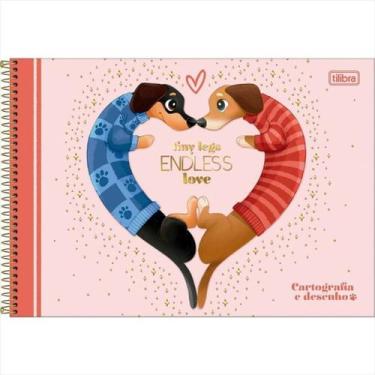 Imagem de Caderno de desenho Tilibra brownie the dog 80 folhas