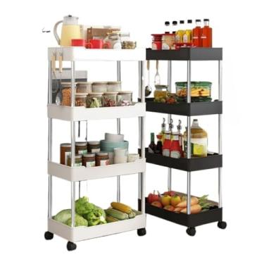 Imagem de Armário Carrinho Organizador Com 4 Camadas Com Rodinhas Cozinha Banheiro Quarto Casa(Aleatorio,M)