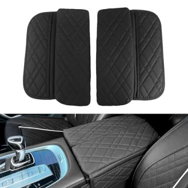 Imagem de Erivis Capa de console central de couro para BMW 2019-2025 2026 X5 G05 X7 G07 2020-2025 2026 X6 G06, capa protetora à prova d'água com bolso de armazenamento lateral, organizador de assento de carro