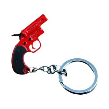 Imagem de Pingente De Chaveiro De Metal De 9cm Modelo De Arma Joia Suporte Para 