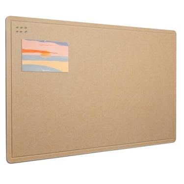 Imagem de Quadro de avisos, placa de feltro de 91 x 61 cm - quadro decorativo de pinos, quadro de cortiça alternativo para parede, quadro de imagem dobrável de 9 x 5 cm, quadro de visão autoadesivo com 20 pinos