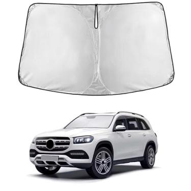 Imagem de EcoNour Para-brisas para Mercedes-Benz GLS 2020–2026 | Persiana para janela frontal de ajuste personalizado | Bloqueia raios UV prejudiciais e reduz o calor | Viseira dobrável com bolsa de