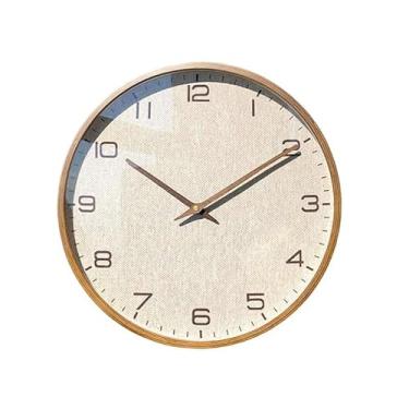 Imagem de Relógio de parede simples relógio de parede sala de estar relógio de madeira maciça sala de estar quarto relógio de parede silencioso relógio de quartzo