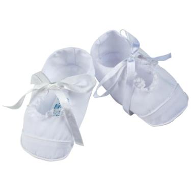 Imagem de Feltman Brothers Botas de bebê com acabamento em renda branca, 0-9 m, Branco, 6-9 meses