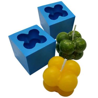 Imagem de Kit 4 Conjuntos Moldes De Silicone De Vela Biscuit Pequena