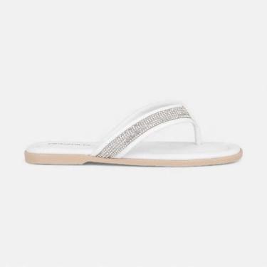 Imagem de Chinelo Piccadilly Com Strass Branco, Branco, 38