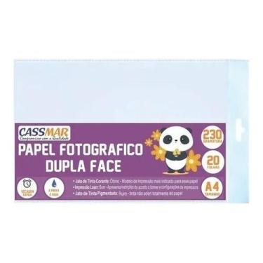 Imagem de Papel fotográfico dupla face 230g Cassmar 20 fls