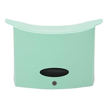 Imagem de CUOFYUNL Banqueta dobrável espessa durável leve alça portátil design banqueta de papel dobrável de plástico para ambientes internos e externos (Verde)