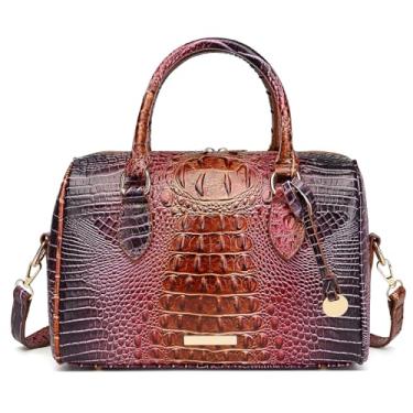 Imagem de Makcr Joacbv Bolsas de crocodilo com alça superior para mulheres, bolsas de couro transversais, bolsa moderna de grande capacidade com alça de ombro