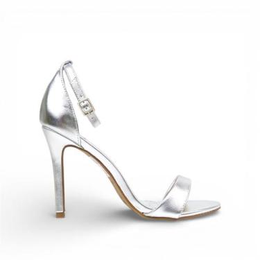 Imagem de Sandália Salto Fino Metalizada - VARIETTA, Prata, 35