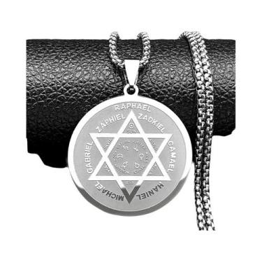 Imagem de Colar Com Pingente Estrela De Davi Em Ouro E Prata Para Mulheres E Hom