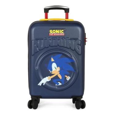 Imagem de Mala de Bordo Sonic 360 ABS Infanrtil Meninos Escola Viagem Cor:Azul -