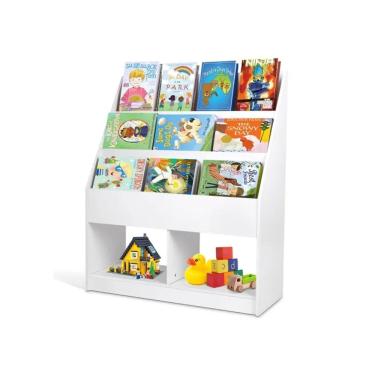 Imagem de Livreiro Organizador Porta Livros Com Nichos Asaf 100% Mdf