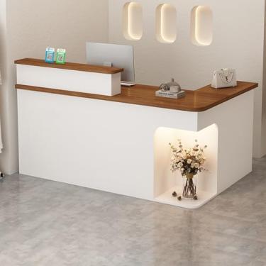 Imagem de Mesa de recepção, recepção, recepção pequena, balcão de loja, mesa de recepção em forma de L, balcão de caixa, balcão de recepção, mesa de recepção de salão, mesa de recepção em pé e balcão