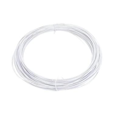 Imagem de Fio De Arame Branco Para Artesanato 50m 1mm De Diâmetro Coberto Com PV