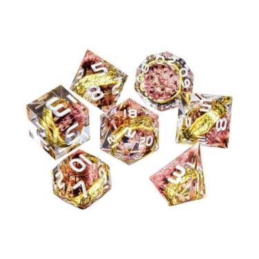 Imagem de Conjunto De Dados DnD Em Resina, Senhor Dos Anéis, Dados Poliedrais Em