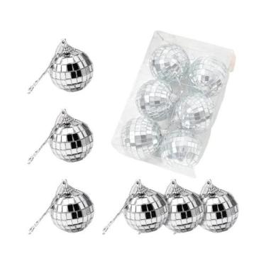 Imagem de Bola Espelhada Prateada 4D 20PCS Decoração Para Árvore De Natal Para F