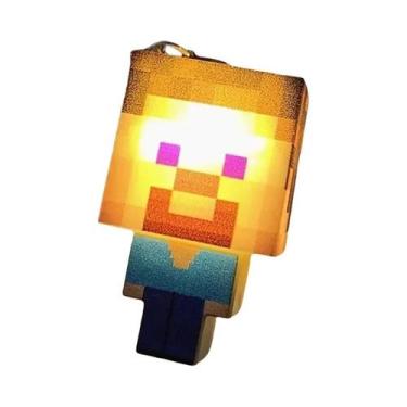 Imagem de Chaveiro De LED Luminoso Com Pixel, Mini Blocos De Montar, Mosaico Ilu