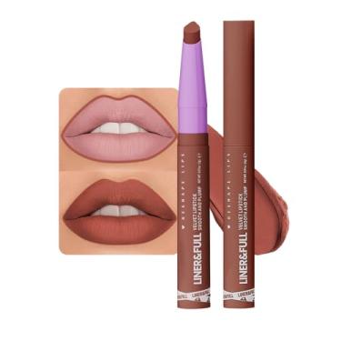 Imagem de Batom 2 em 1, acabamento fosco de veludo, suave e volumoso, 12 cores de lábios universais - rosa nude rosa malva ameixa, fórmula cremosa para maquiagem labial, uso diário, sem crueldade (#07 DESERT