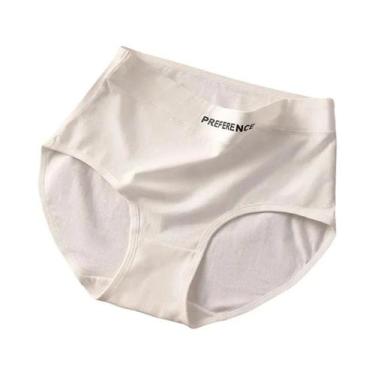 Imagem de Calcinhas De Algodão Sem Costura De Cintura Alta Tamanho Grande 3 Peça