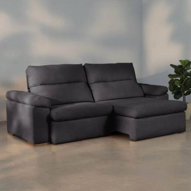 Imagem de Sofá Retrátil e Reclinável 250cm Botero Cabecasa Madeiraoriginals Grafite