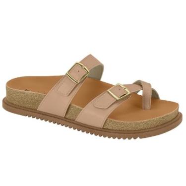 Imagem de Sandália Papete Tamanco Birken Feminina De Dedo Beira Rio - Confortável e Leve (Nude, BR, Adulto, Numérico, 35)