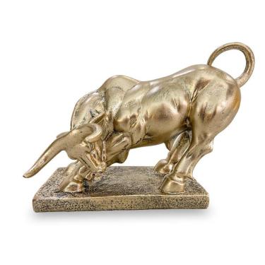 Imagem de Estatua Touro Wall Street Decoração Escritório 15,5Cm
