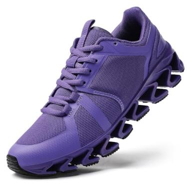 Imagem de DEELOG Tênis de corrida feminino, confortável, tênis de caminhada, tênis de trilha, Roxa, 38