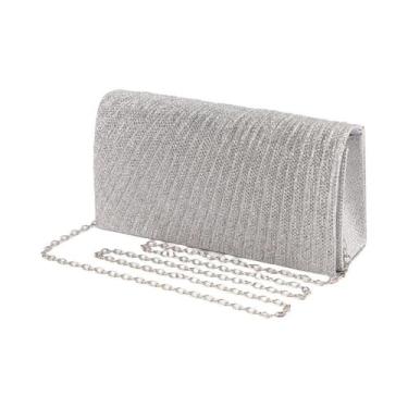 Imagem de Bolsa De Ombro Brilhante Para Mulheres, Clutch De Noiva, Bolsa De Fest