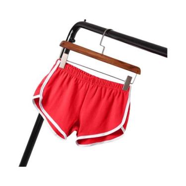Imagem de Shorts Esportivos Femininos De Verão Em Cores Candy, Cintura Elástica,
