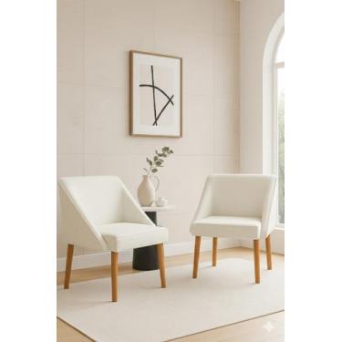 Imagem de Kit 02 Cadeira Decorativa Liz Suede para Sala salão recepção . - SONHO