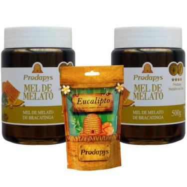 Imagem de Mel Melato de Bracatinga 500g Kit com 2 + Bala com Própolis - Prodapys