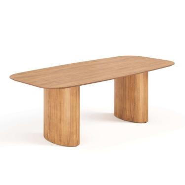 Imagem de Mesa De Jantar Orgânica Tivoli 240cm X 110cm 9 Lugares Lamina Cinamomo Mel