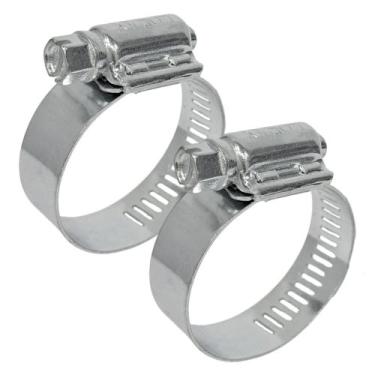 Imagem de Abraçadeira Aço Galvanizado Rosca Sem Fim 25X38 - 14MM - 2 UND Borrach