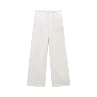 Imagem de Conjunto De Jaqueta Casual Com Capuz E Calças De Perna Larga Para Mulh