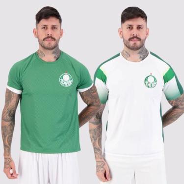 Imagem de Kit 2 Camisas Palmeiras Stream e Alviverde Verde e Branca - Betel, M
