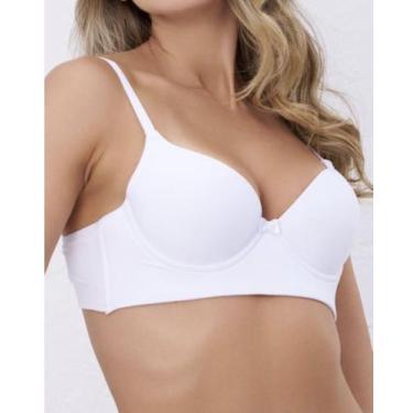 Imagem de Sutiã com bojo e base reforçada. - Doce paixão, Branco, M, poliamida