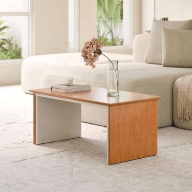 Imagem de Mesa de Centro 90x45 Retangular para Sala de Estar – Design Moderno em MDP/MDF