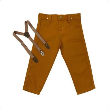 Imagem de Calça Infantil Social Com Suspensório - Várias Cores - - Pequenos Enca