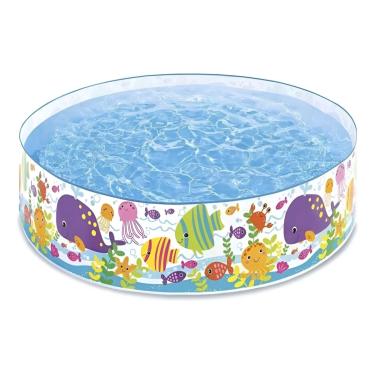 Imagem de Piscina Infantil Estrutural Resistente Confortável Segura Fundo do Mar 958L