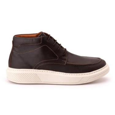 Imagem de Sapatênis Confort Masculina Couro Ligítimo Rústico Durabilidade-Masculino