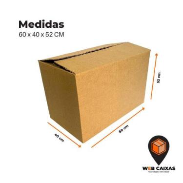 Imagem de Caixa Grande Para Transporte De Mudança 60x40x52 Cm - WebCaixas RP