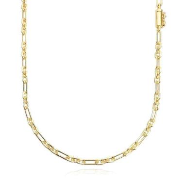 Imagem de Corrente Masculina de Ouro 18K Estilosa 3,5mm Banhada - Tropical Joias