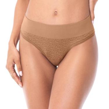 Imagem de Calcinha Fio Dental Jacquard sem Costura Amêndoa - Zee Rucci, GG